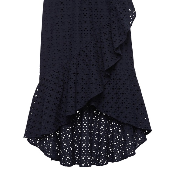 Banana Republic Navy Blue eyelet ruffle midi skirt - Picture 3 of 3